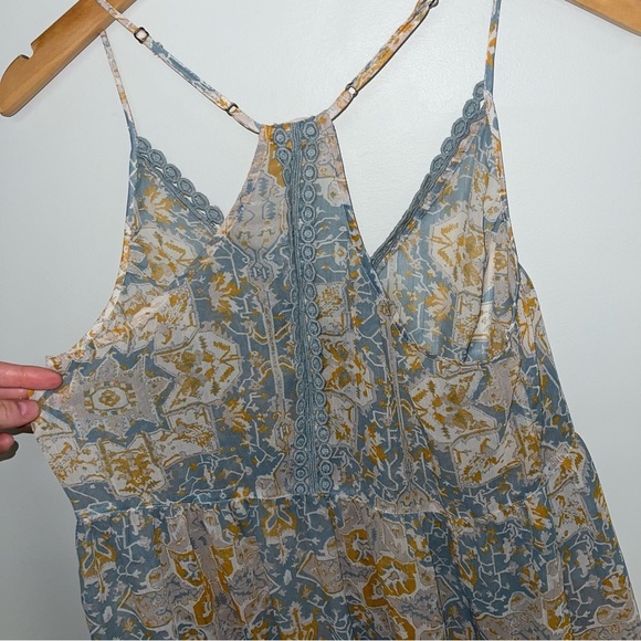 Sun & Shadow Sleeveless Tunic Tank Women's Size Small Flowy Sheer Open Front - Picture 8 of 9